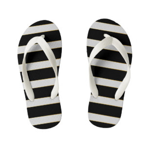 Chanclas Para Niños Bello negro y blanco
