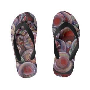 Chanclas Para Niños Bolas Rojas de Navidad