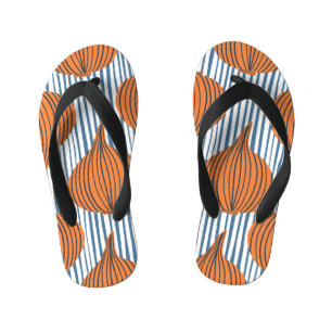 Chanclas Para Niños Bombillas de cebolla dibujadas a mano, papel de pa