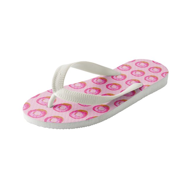 Chanclas Para Niños Bonito Rosa Donut (Angular)
