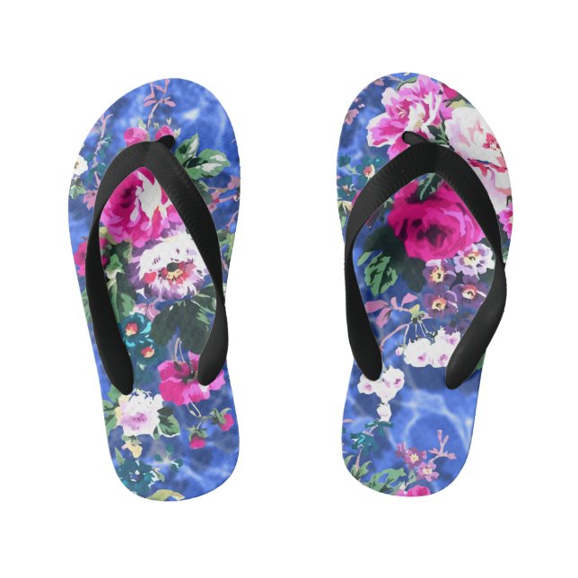 Chanclas Para Niños Bouquets con rosas (Plantilla)