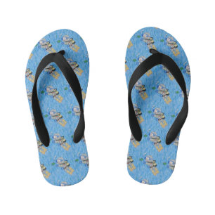 Chanclas Para Niños Boy Scuba Diver Pescado Submarino Ocean Beach Kids