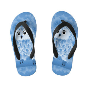 Chanclas Para Niños Búho azul lindo