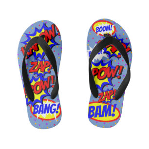 Chanclas Para Niños Burbujas de diálogo personalizadas para cómics Pun
