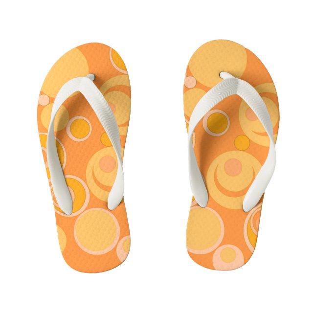 Chanclas Para Niños Burbujas en todas partes Naranja (Plantilla)