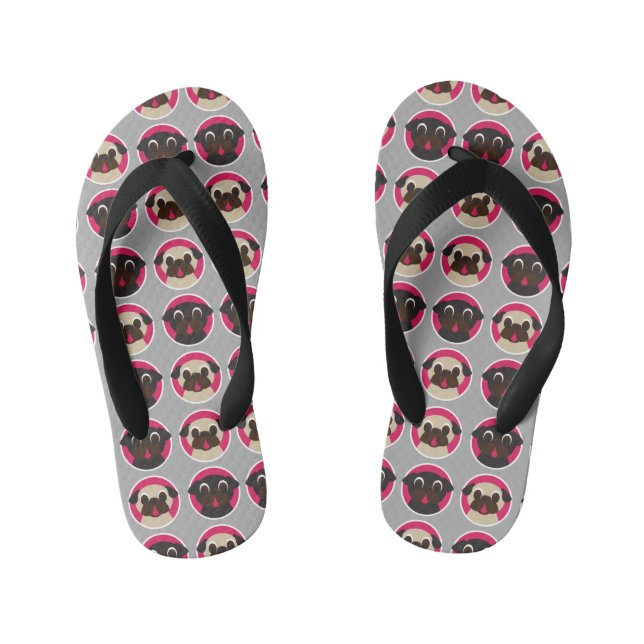 Chanclas Para Niños Cabezas de bruja negra y aleteo (Plantilla)