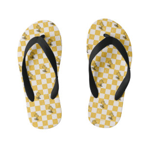 Chanclas Para Niños Cacahuetes   Bandera de Woodstock Check