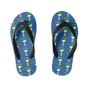 Chanclas Para Niños Cacahuetes   Snoopy Green Umbrella