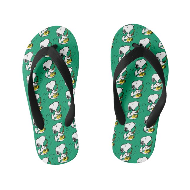 Chanclas Para Niños Cacahuetes | Snoopy Saxophone Player (Plantilla)