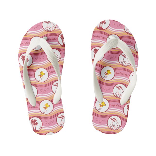 Chanclas Para Niños Cacahuetes | Snoopy & Woodstock Tropical Cutie (Plantilla)