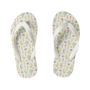 Chanclas Para Niños Cactus de pato suave y patrón suculento