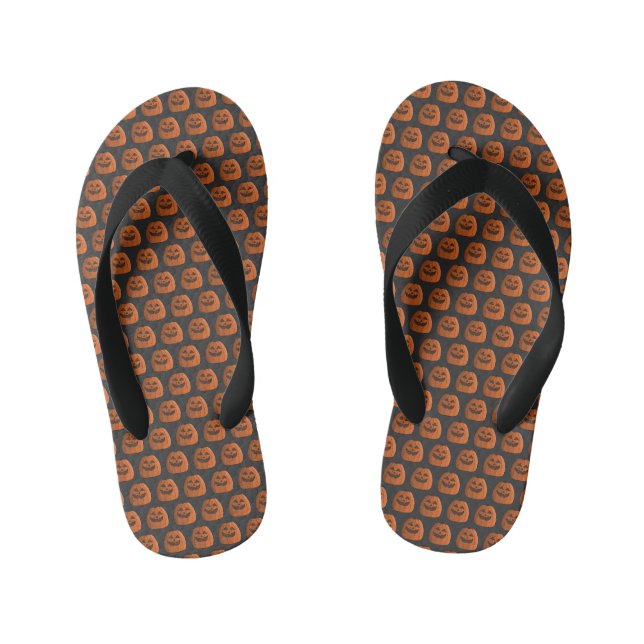 Chanclas Para Niños Calabaza Cool (Plantilla)