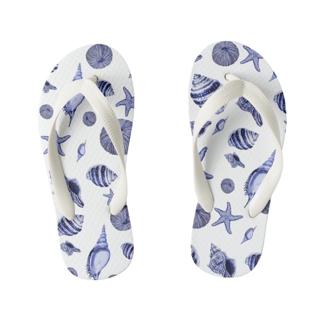 Chanclas Para Niños Camaradas azules y blancas  (Plantilla)