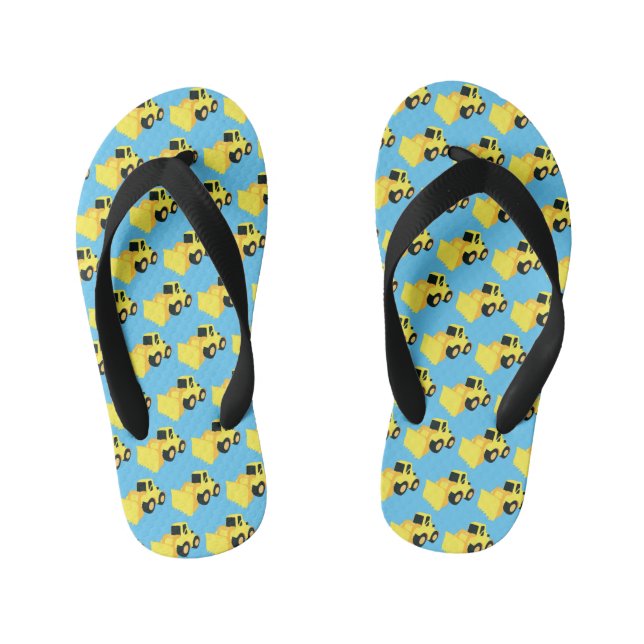 Chanclas Para Niños Camiones de construcción del cargador delantero (Plantilla)