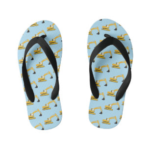 Chanclas Para Niños Camiones de construcción excavadoras