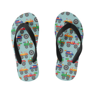 Chanclas Para Niños Camiones monstruos coloridos Chico Flip Flops