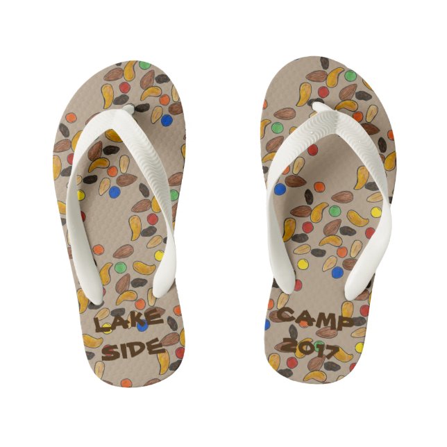Chanclas Para Niños Campamento de Verano Camino Personalizado Mezcla C (Plantilla)