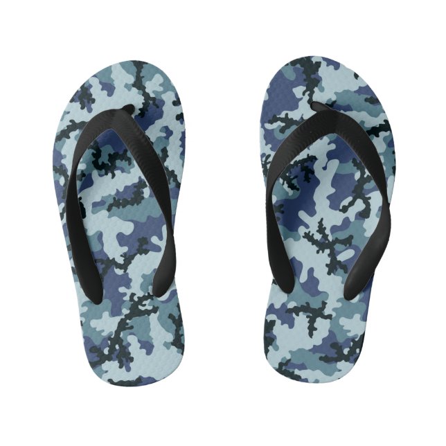 Chanclas Para Niños Camuflaje naval (Plantilla)