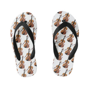Chanclas Para Niños Caricatura musical divertida en violín