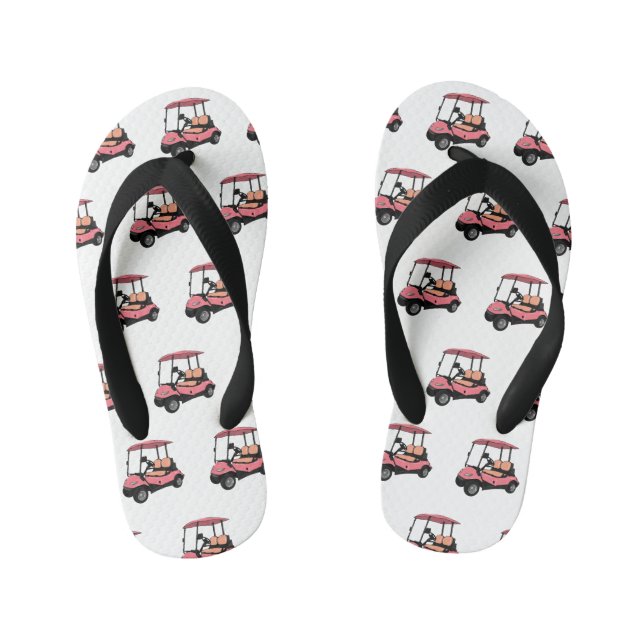 Chanclas Para Niños Carro de golf / ilustracion personalizado de coche (Plantilla)