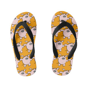 Chanclas Para Niños Cerdo divertido 5 Personalizados Elegir niños colo