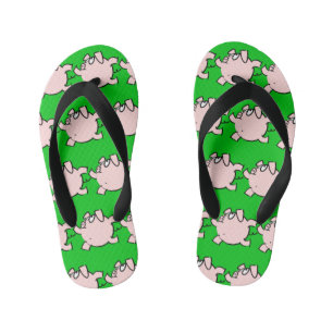Chanclas Para Niños Cerdo Funny 6 Personalizados Elegir niños color Vo
