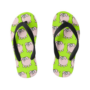 Chanclas Para Niños Cerdo gracioso 4 Personalizados Elegir niños color
