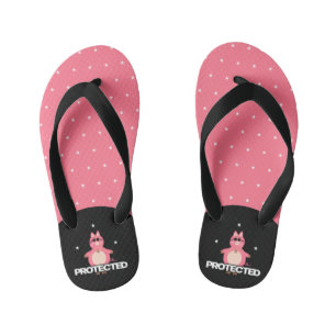 Chanclas Para Niños Cerdo rosa gracioso