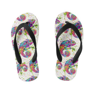Chanclas Para Niños Chameleon Paint Stains Watercolor Style