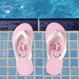 Chanclas Para Niños Chica de nombre rosa de princesa sirvienta