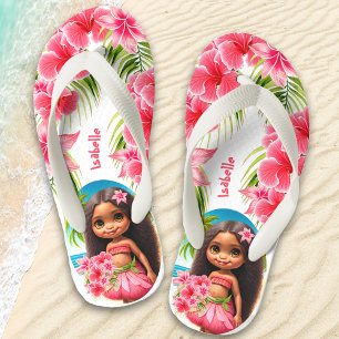 Chanclas Para Niños Chica tikí verano Chica de nombre tropical