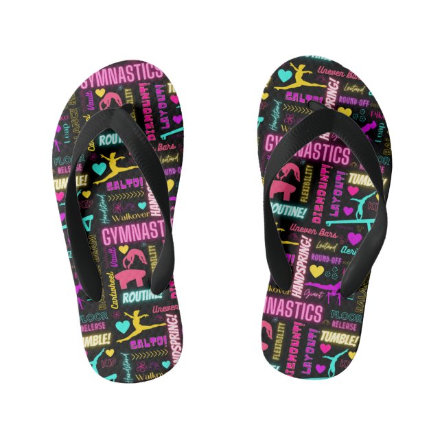 Chanclas Para Niños Chicas Gimnasia Flip Flops (Plantilla)