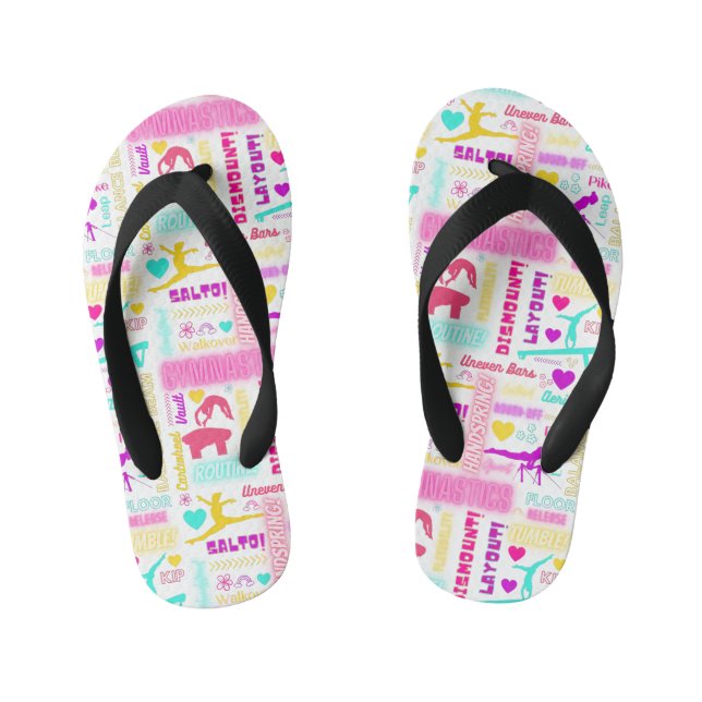 Chanclas Para Niños Chicas Gimnasia Flip Flops (Plantilla)