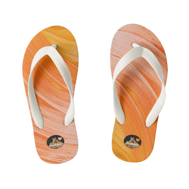 Chanclas Para Niños Chicas HAMbyWG Flip-Flops - Orangy Swirl (Plantilla)