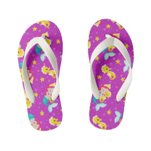 Chanclas Para Niños Chicas lindo patrón de sirena flops de labios