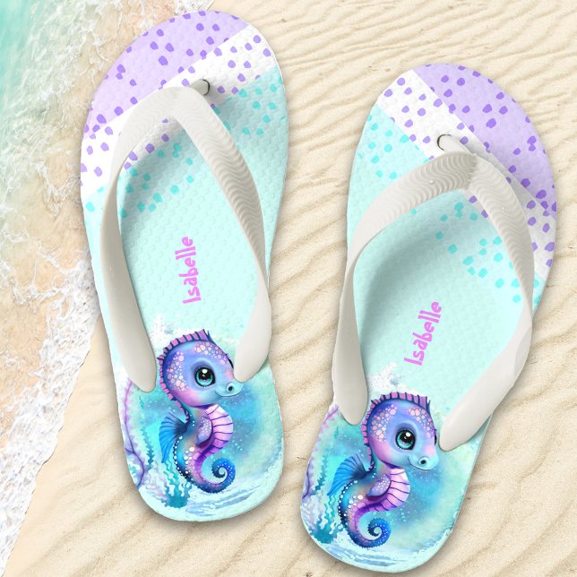 Chanclas Para Niños Chicas personalizados de caballito de mar (Subido por el creador)