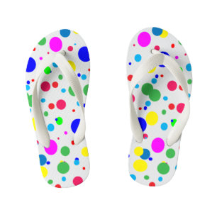 Chanclas Para Niños Círculo de color Polka Dot Bubbles Niños Flip Flop