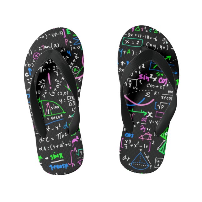Chanclas Para Niños Círculo de educación matemática lineal (Plantilla)