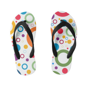 Chanclas Para Niños Círculos coloridos