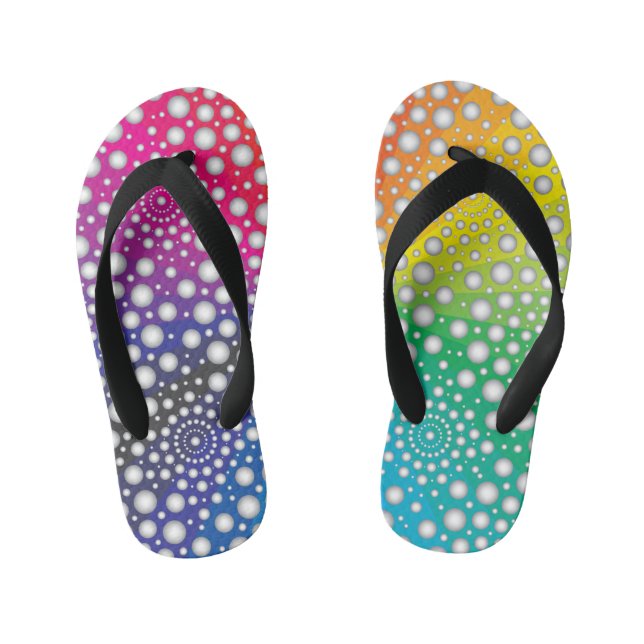 Chanclas Para Niños Círculos Mandala 2 (Plantilla)