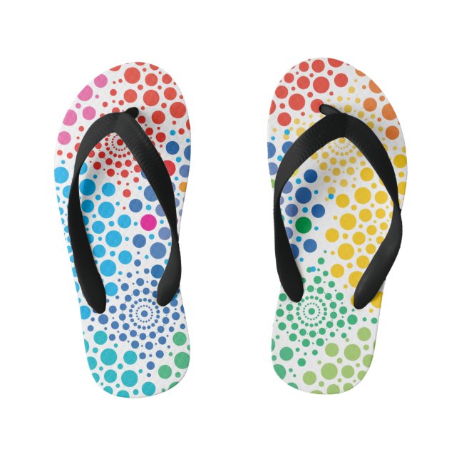 Chanclas Para Niños Círculos Mandala 3 (Plantilla)