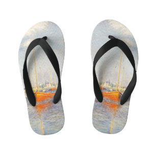 Chanclas Para Niños Claude Monet. Barcos Rojos, Argentina