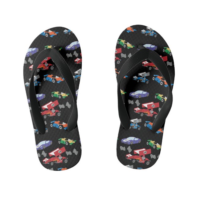 Chanclas Para Niños Coche de carreras (Plantilla)