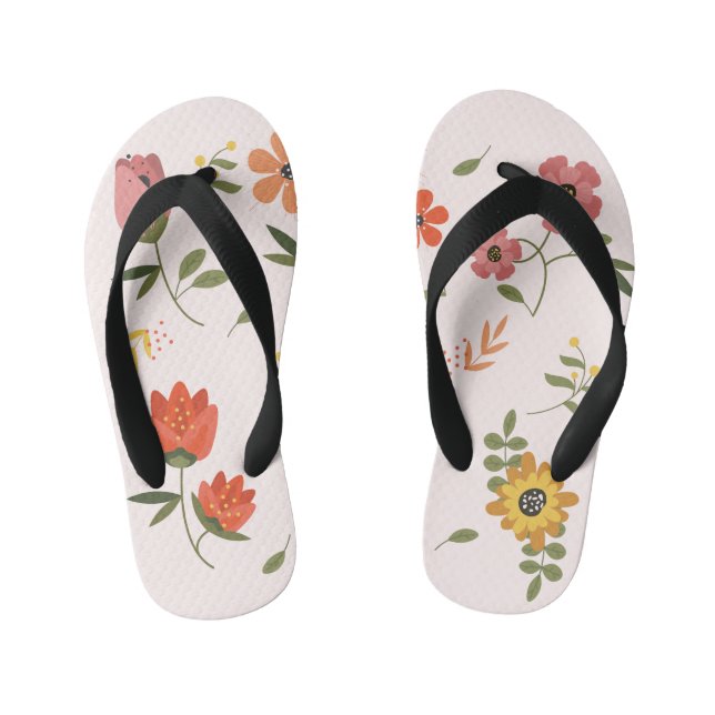 Chanclas Para Niños colección de flores (Plantilla)