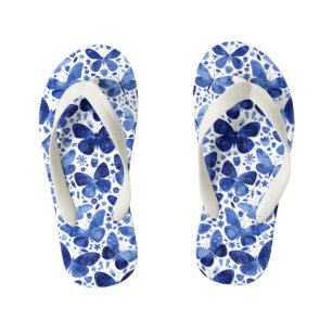 Chanclas Para Niños Color de agua de mariposa azul