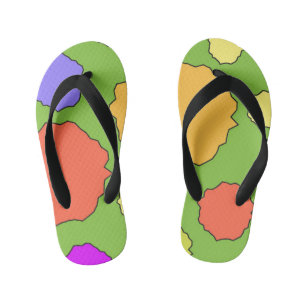 Chanclas Para Niños Coloridos círculos retro de funky geométrico