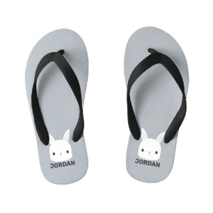 Chanclas Para Niños Conejito Bonito con Nombre Personalizado