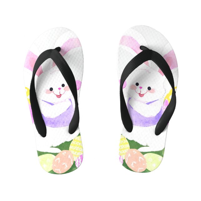 Chanclas Para Niños conejito con huevos de Pascua (Plantilla)