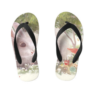 Chanclas Para Niños Conejo con flores