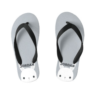 Chanclas Para Niños Conejo de conejo pequeño y lindo con nombre person